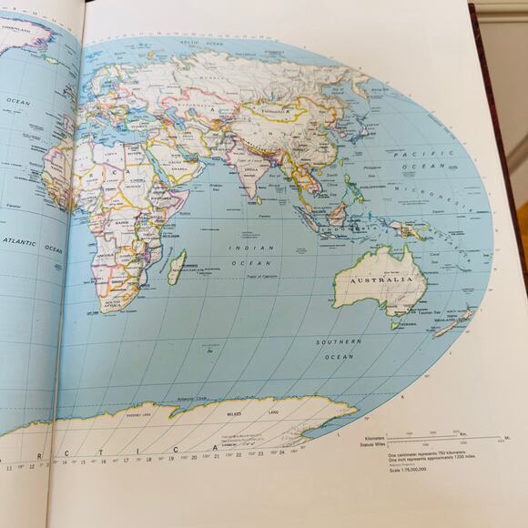 Rand McNally Cosmopolitan World Atlas Reference Colorful Maps Hardcover Book - Picture 5 of 5